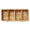 Casafield Set of 2 Water Hyacinth Divided Basket Organizers - Woven Bins for Bathroom, Bedroom, Laundry, Pantry, Shelves